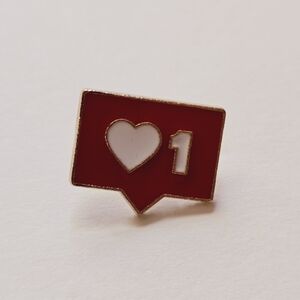 Red Instagram Like Pin